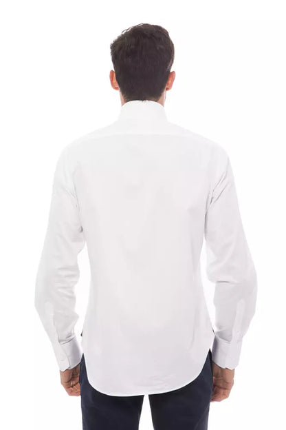 White Cotton Men Shirt