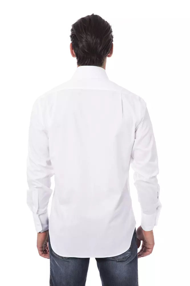 White Cotton Men Shirt