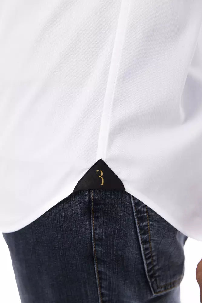 White Cotton Men Shirt