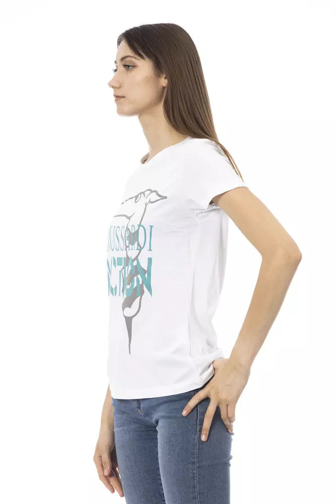 Chique wit T-shirt met print: essentieel voor de zomergarderobe