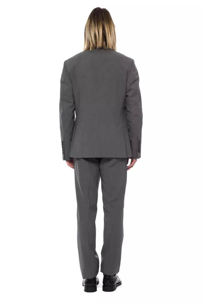 Gray Wool Mens Suit