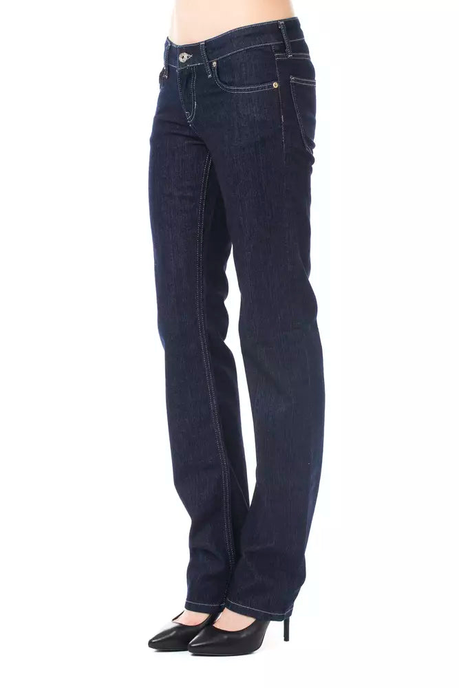 Blue Cotton Women Jeans