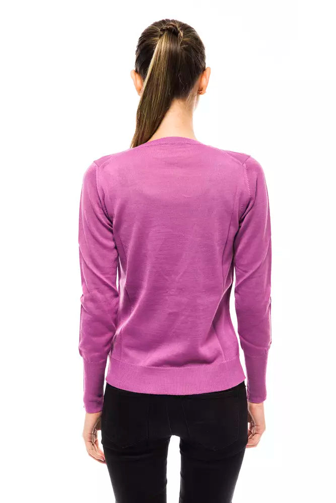 Purple Wool Women Sweater