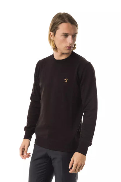 Brown Merino Wool Men Sweater