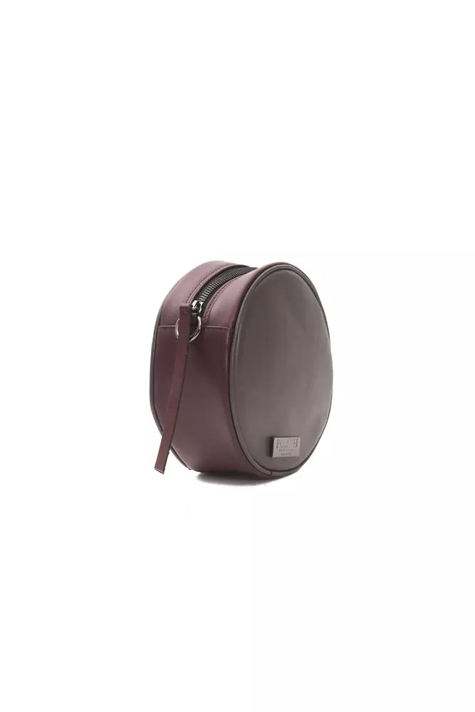 Burgundy Leather Women Crossbody