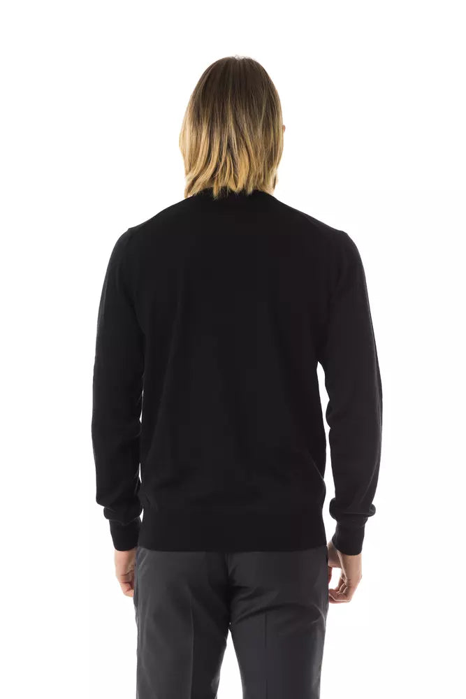 Black Merino Men Sweater