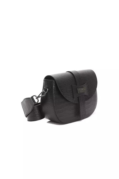 Black Leather Women Crossbody Bag