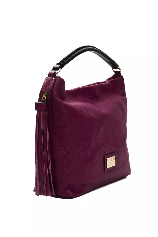 Elegant Burgundy Leather Shoulder Bag