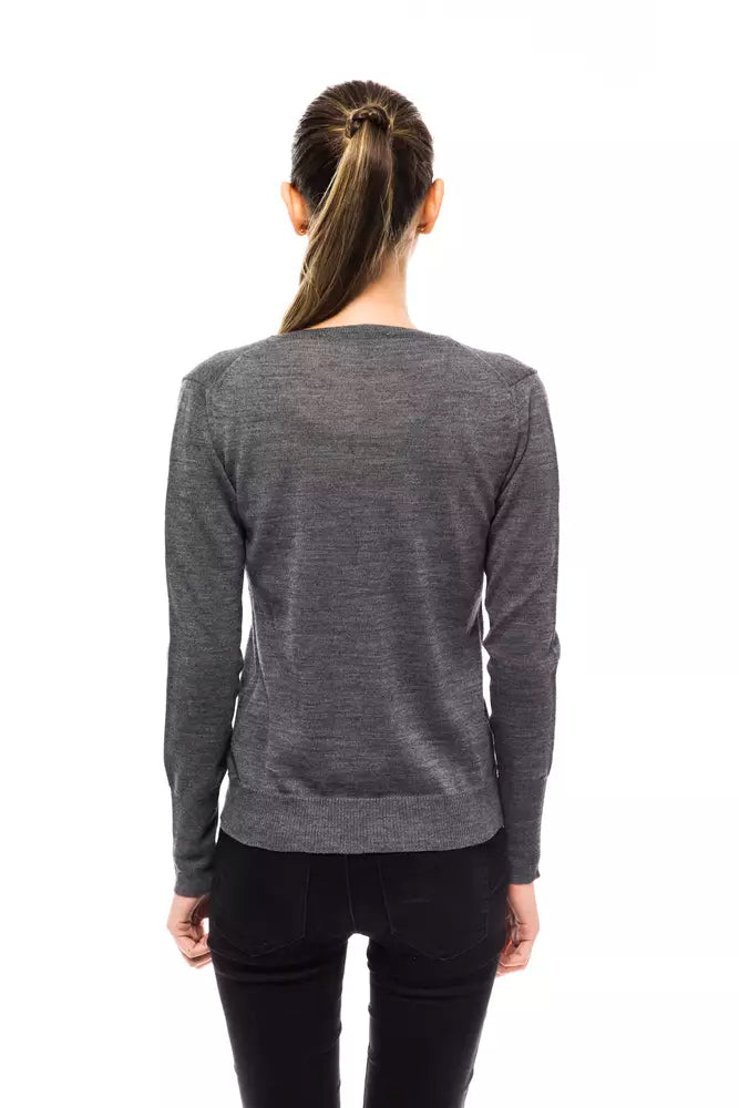 Gray Wool Women Sweater