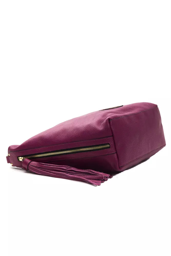 Elegant Burgundy Leather Shoulder Bag