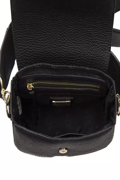 Black Leather Women Crossbody Bag