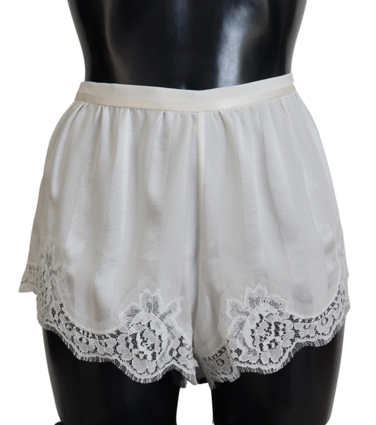 Elegante witte kanten lingerieshort