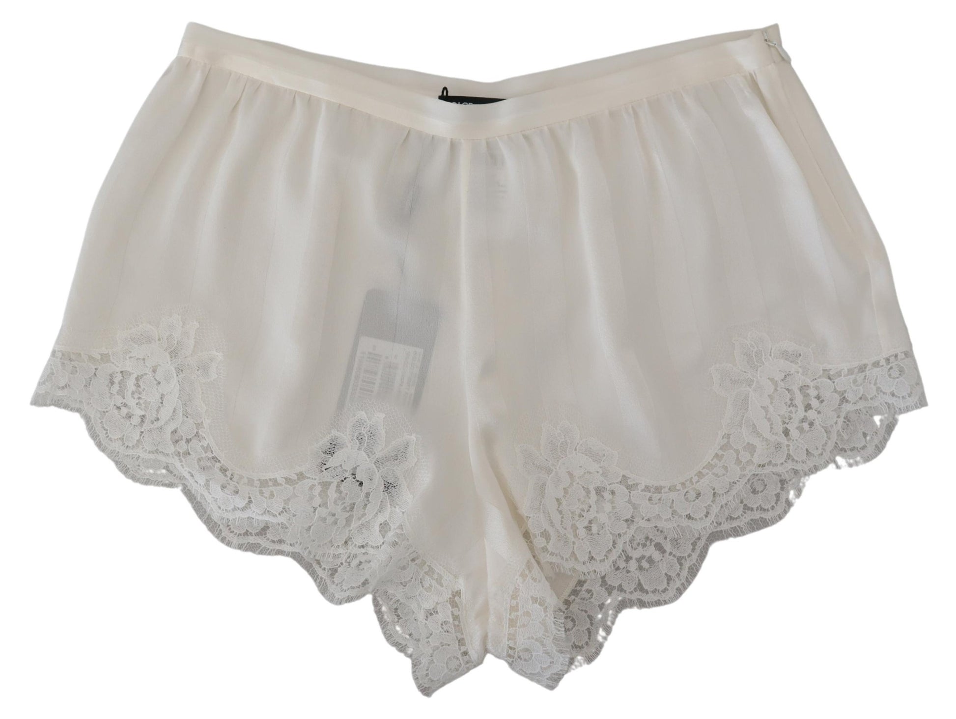 Elegante witte kanten lingerieshort