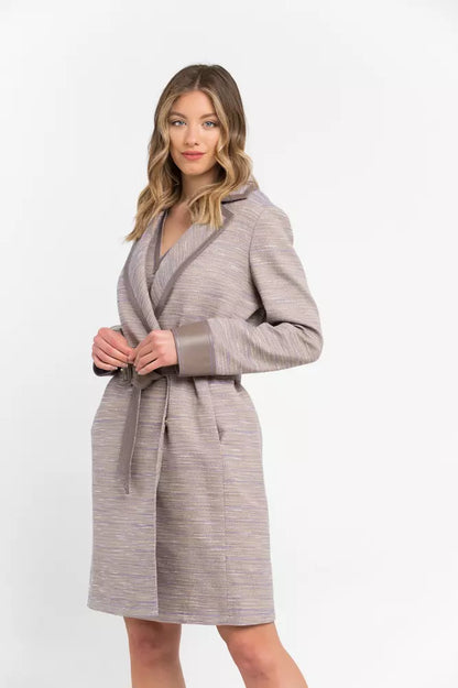 Beige Cotton Women Coat