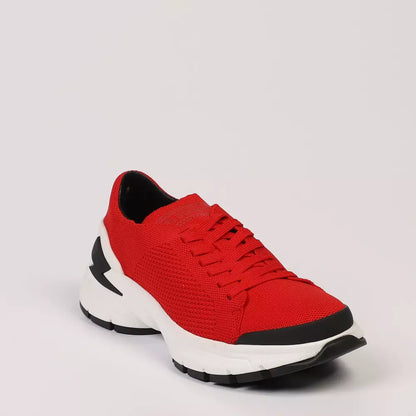 Red Textile Men Sneaker