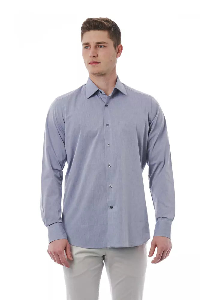 Gray Cotton Men Shirt