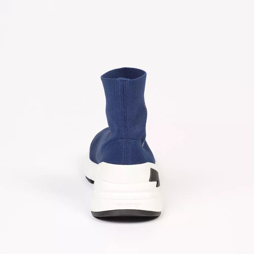 Blue Textile Men Sneaker