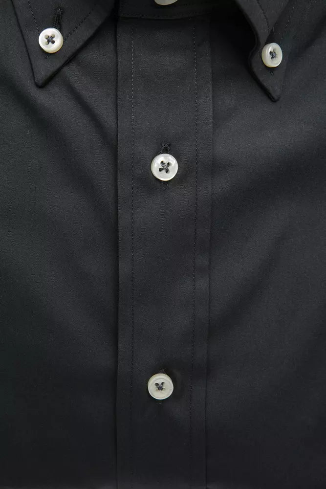 Elegant grijs button-down overhemd voor heren