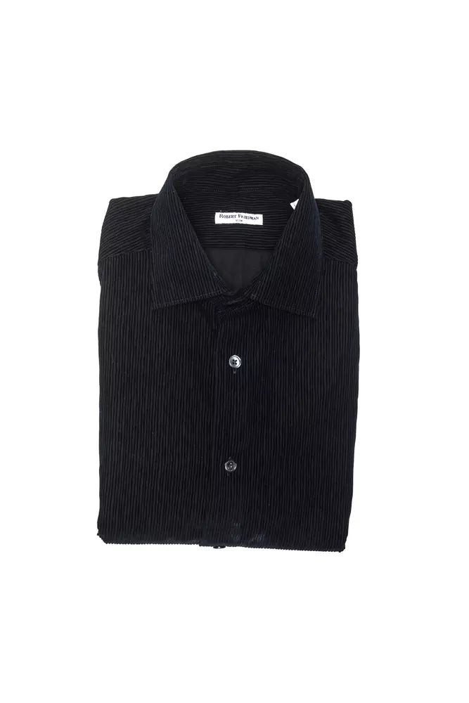 Camisa elegante de algodón con cuello medio delgado