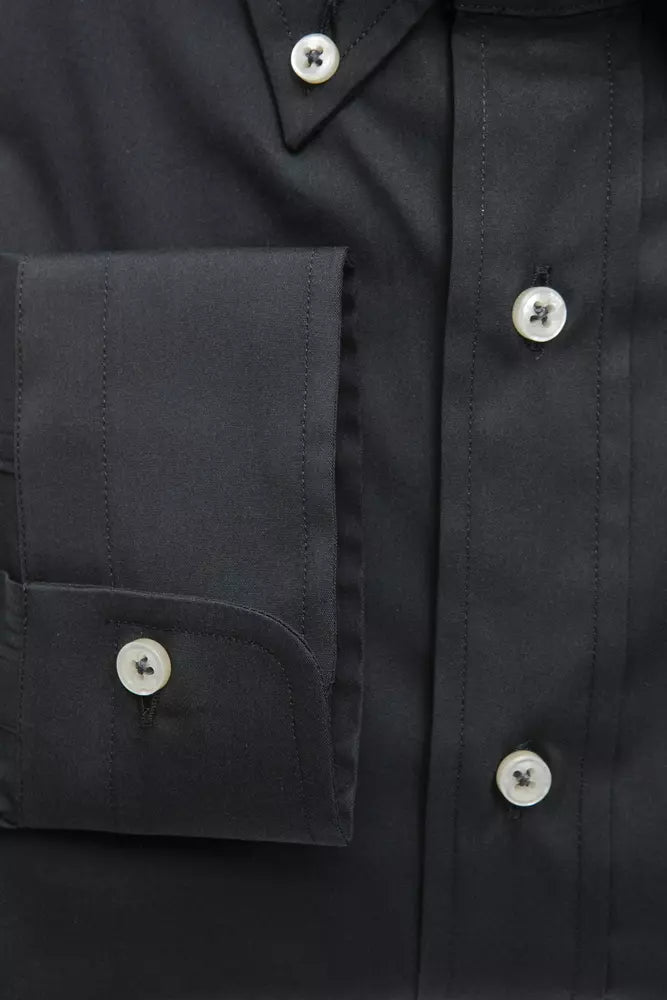 Elegant grijs button-down overhemd voor heren