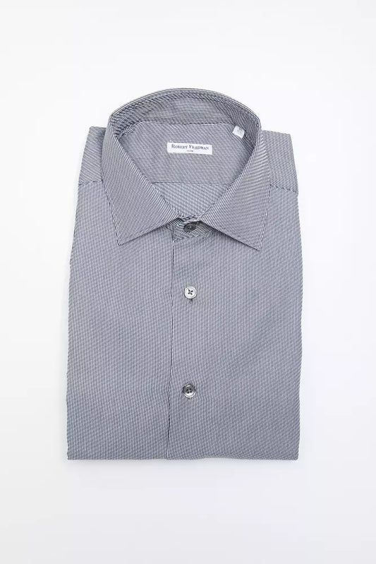 Camisa elegante de algodón con cuello medio delgado