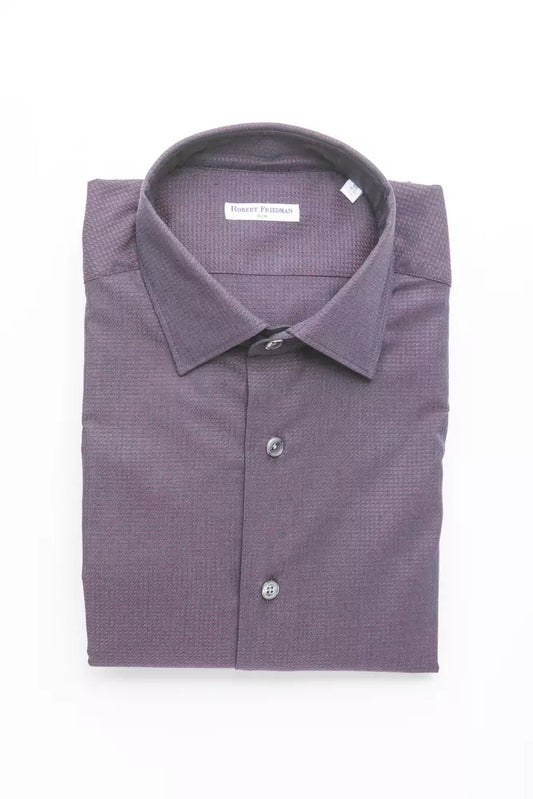 Camisa Borgoña con Cuello Slim - Elegancia Mediana