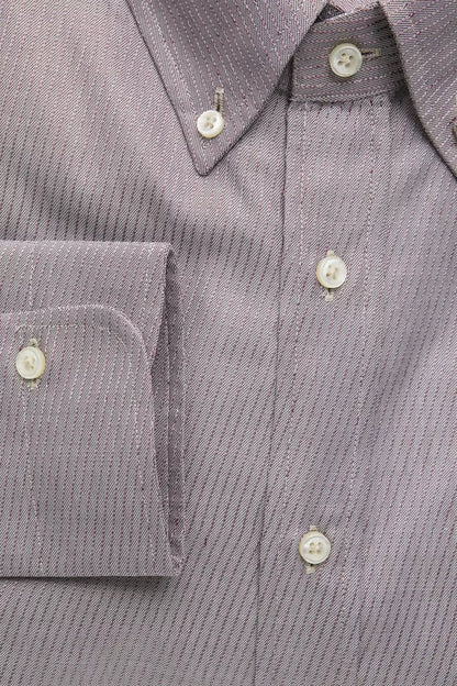 Beige Cotton Men Shirt