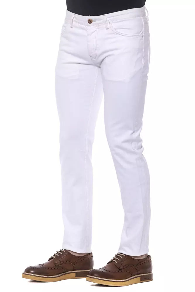 White Cotton Men Trouser