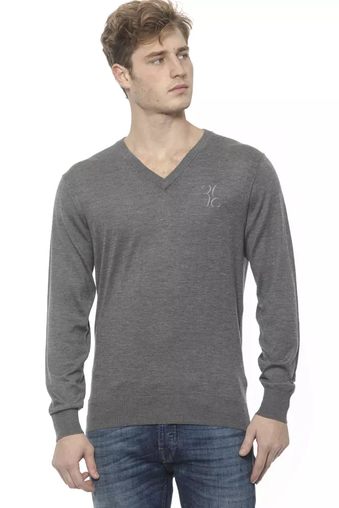 Gray Cashmere Men Sweater