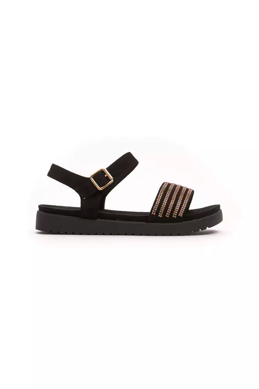 Gold Textile Women Sandal