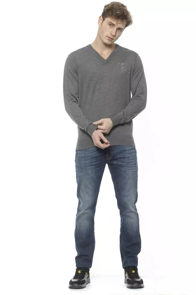 Gray Cashmere Men Sweater