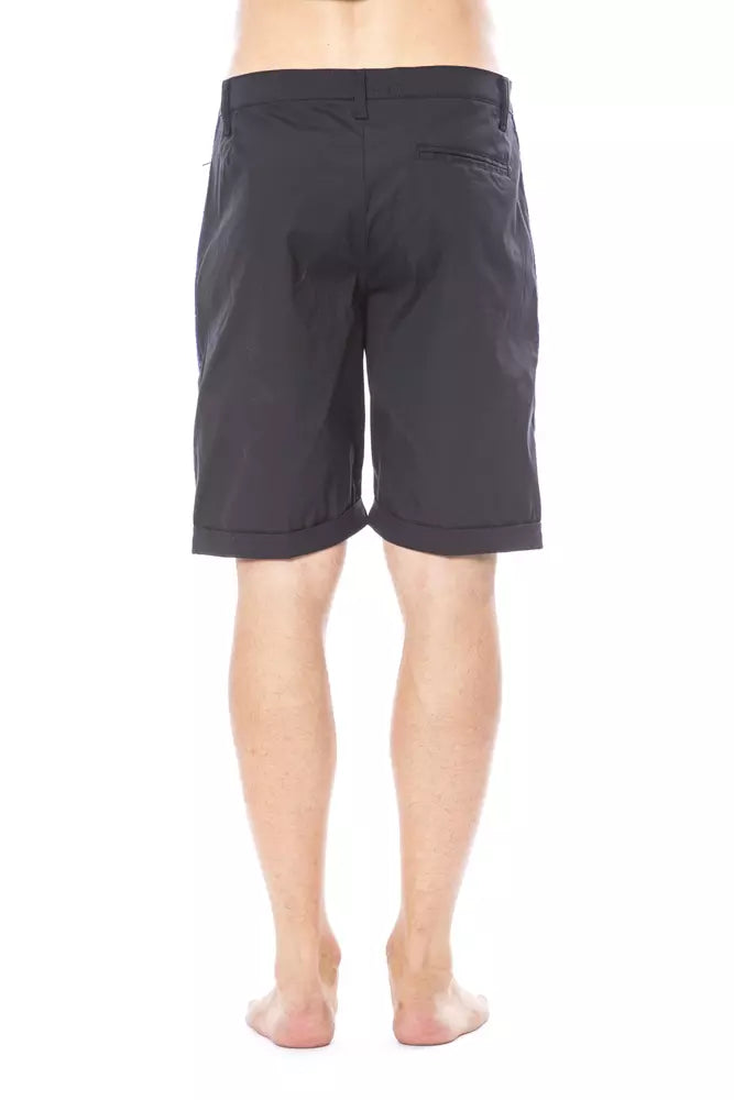 Black Cotton Men's Casual Short