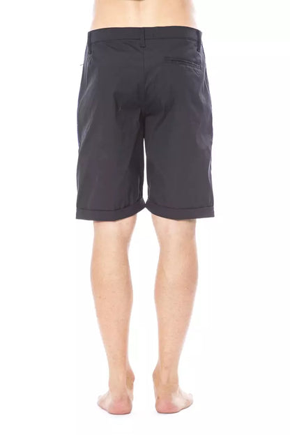 Black Cotton Men's Casual Short