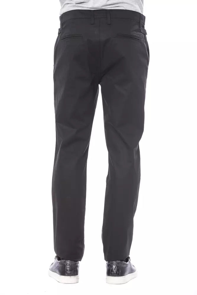 Black Cotton Men Pant