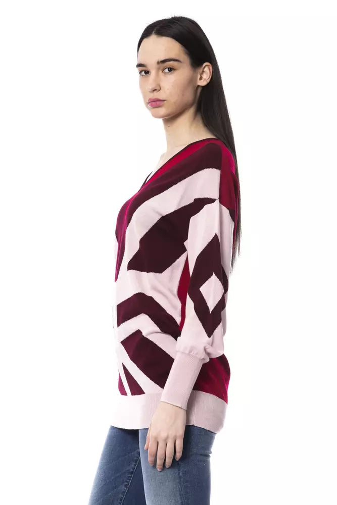 Burgundy Wool Women Sweater