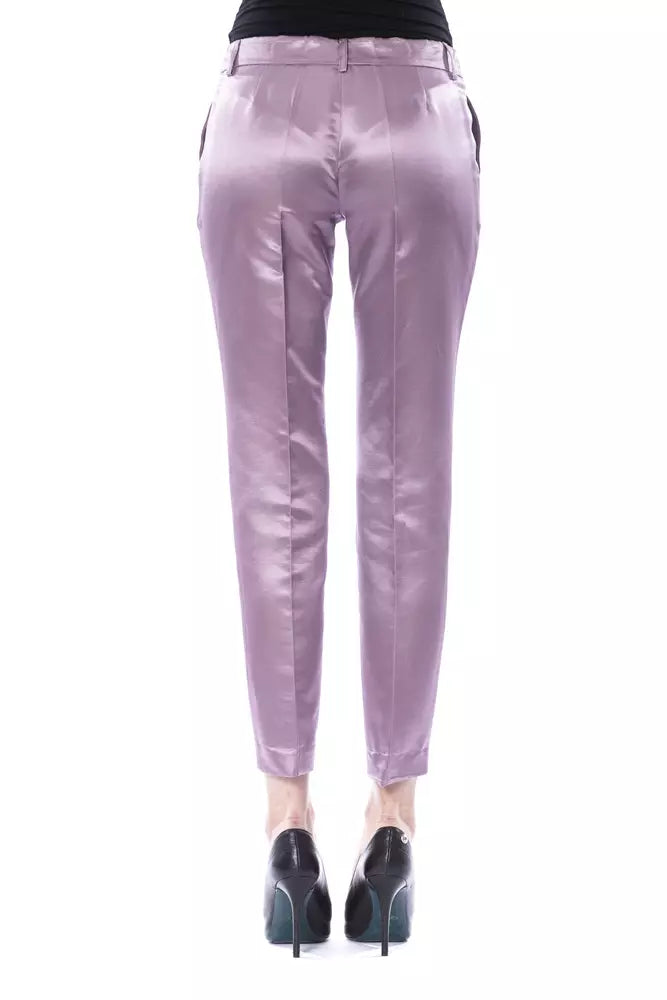 Purple Cotton Women Pants