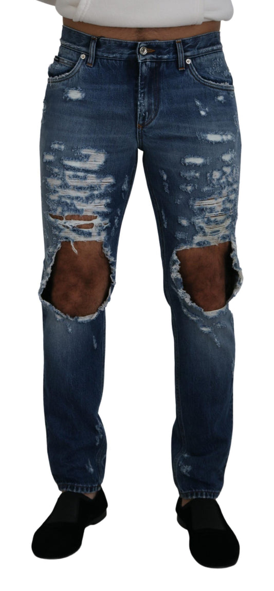 Chique gescheurde denimbroek voor de moderne man