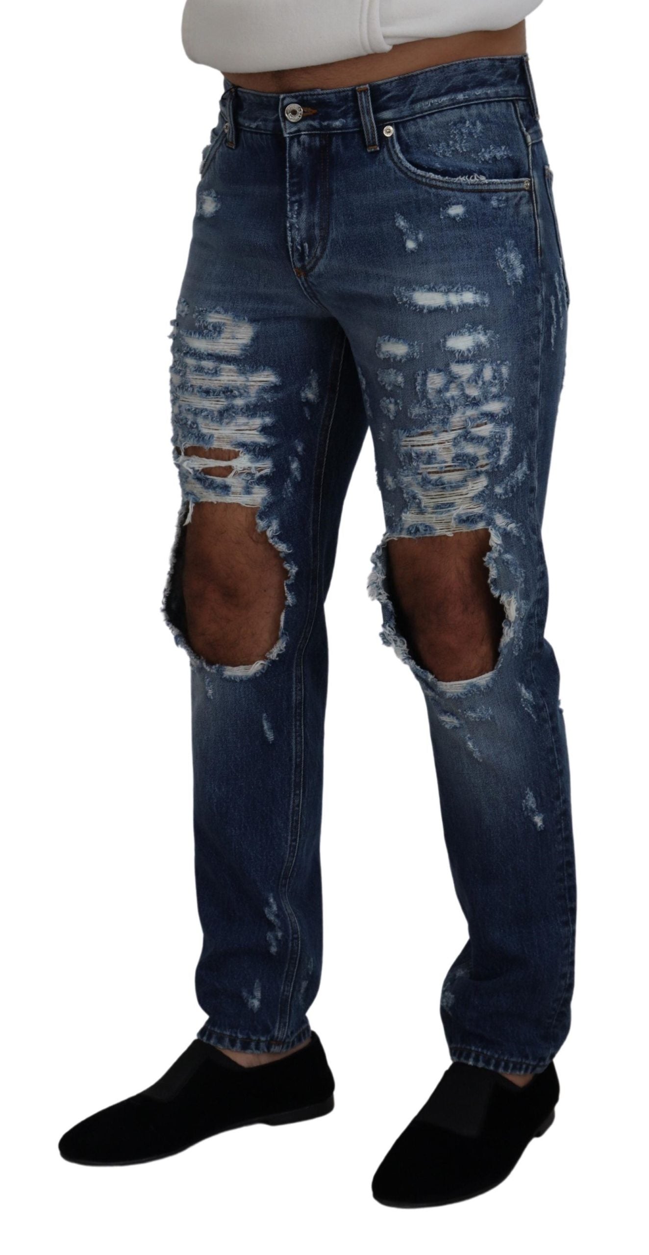 Chique gescheurde denimbroek voor de moderne man