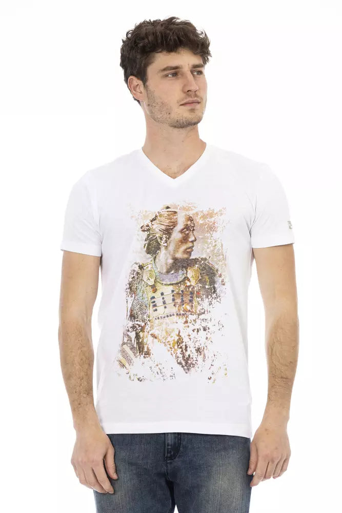 Elegant T-shirt met korte mouwen en V-hals