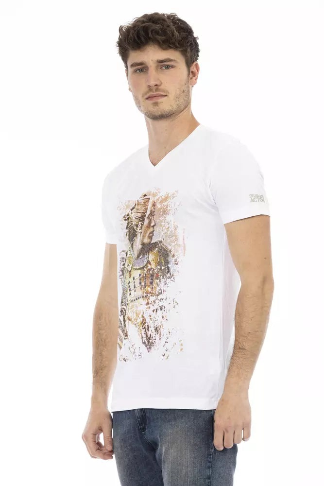 Elegant T-shirt met korte mouwen en V-hals