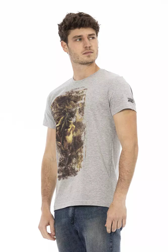 Elegant grijs T-shirt met korte mouwen