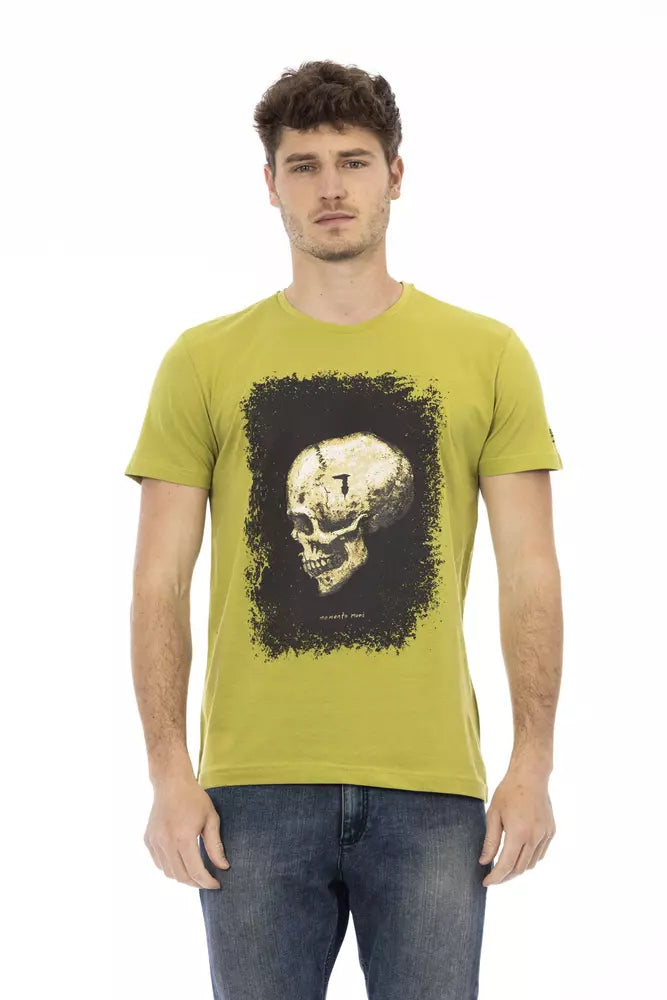 Green Cotton Men T-Shirt