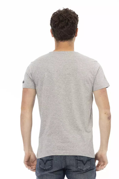 Gray Cotton Men T-Shirt