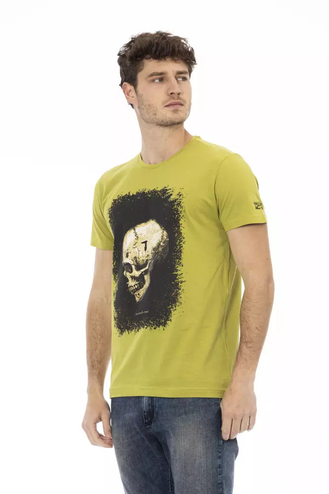 Groen T-shirt met korte mouwen en grafische charme