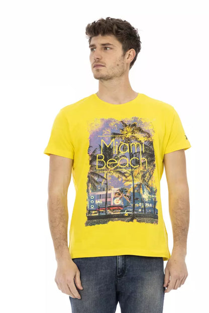 Camiseta de mezcla de algodón en amarillo sol