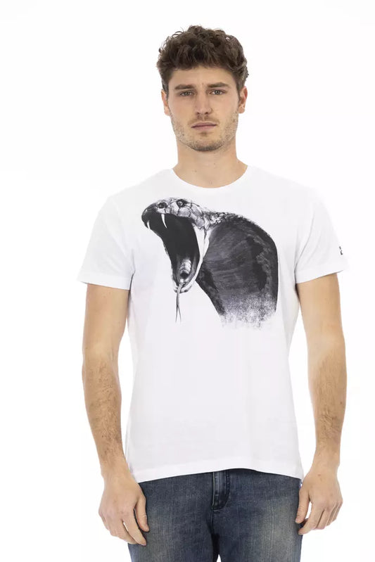 Elegante camiseta blanca de manga corta para hombre