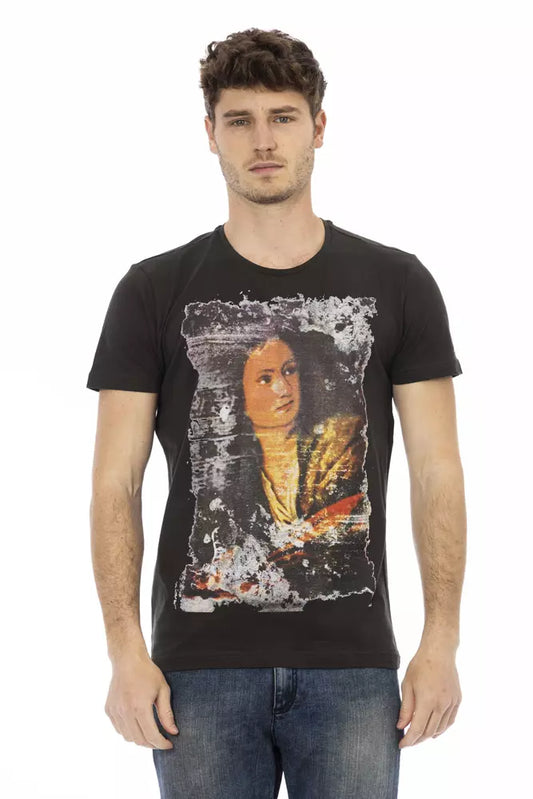 Strak T-shirt met zwarte print - Casual elegantie opnieuw gedefinieerd