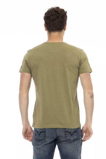 Green Cotton Men T-Shirt