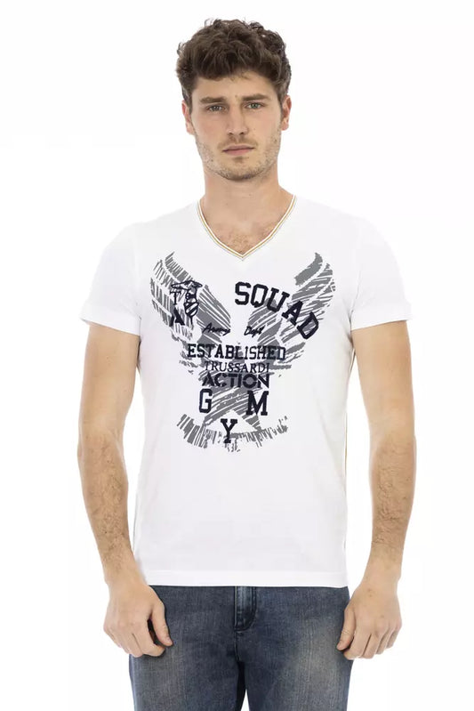 Verhoog uw casual stijl: T-shirt met korte mouwen en V-hals