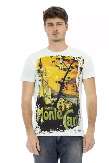 Elegant lichtblauw T-shirt met korte mouwen